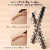 Waterproof Microblading Eyebrow Pencil with a Micro-Fork Tip Applicator Pack of 2 - view 2