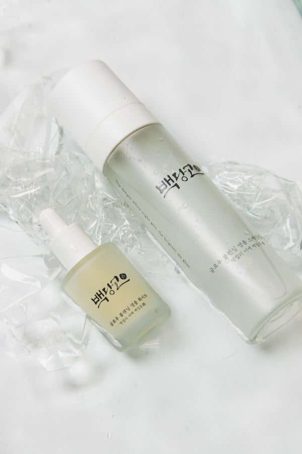 Glass skin Korean skincare routine - glowing healthy skin