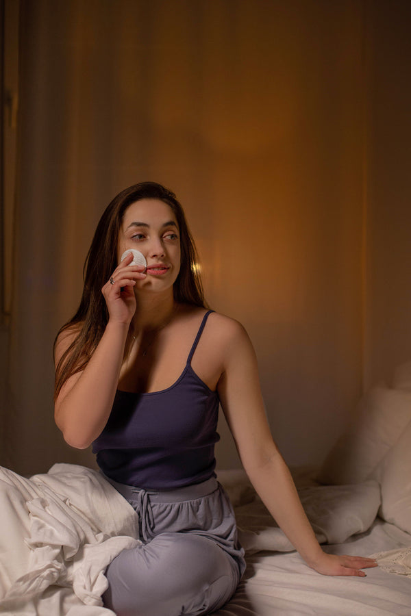 Skin cycling night skincare routine