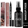 Pippal Beauty Makeup Fixer Natural Dewy Finish with Vitamin E And Aloe Vera Long-Lasting Hydrating & Refreshing Setting Spray 80ml (Pack of 1) with Sky High Mascara And 2 in 1 Eyeliner