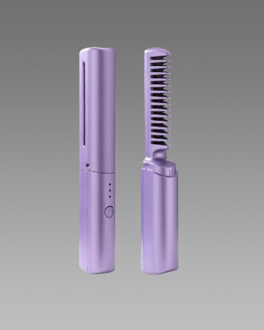 Meneflix Portable Mini Hair Straightener Cordless Rechargeable Mini Adjustable Hair Straightener ...