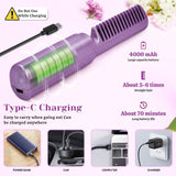Meneflix Portable Mini Hair Straightener Cordless Rechargeable Mini Adjustable Hair Straightener ... - view 6