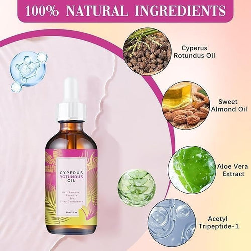Cyperus Rotundus Hair Removal Oil — Natural Formula (Pack of 2)