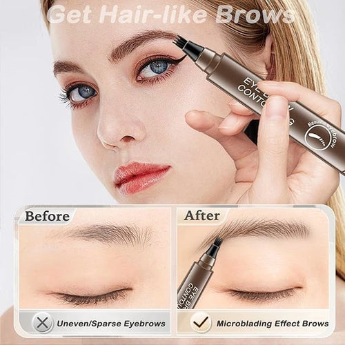 Waterproof Microblading Eyebrow Pencil with a Micro-Fork Tip Applicator Pack of 2 - view 3