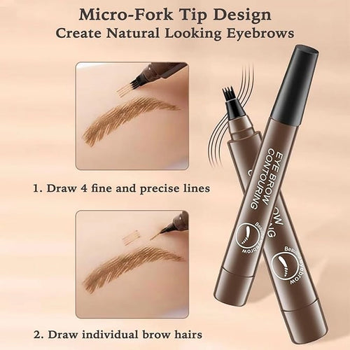 Waterproof Microblading Eyebrow Pencil with a Micro-Fork Tip Applicator Pack of 2 - view 2