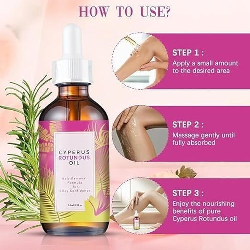 Cyperus Rotundus Hair Removal Oil — Natural Formula (Pack of 2)