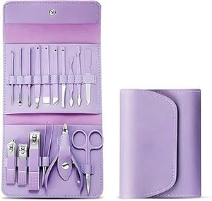 Manicure Set Nail Clipper Kit - 16 Pieces Stainless Steel Manicure Kit - Nail Care Tools for Hand & Feet